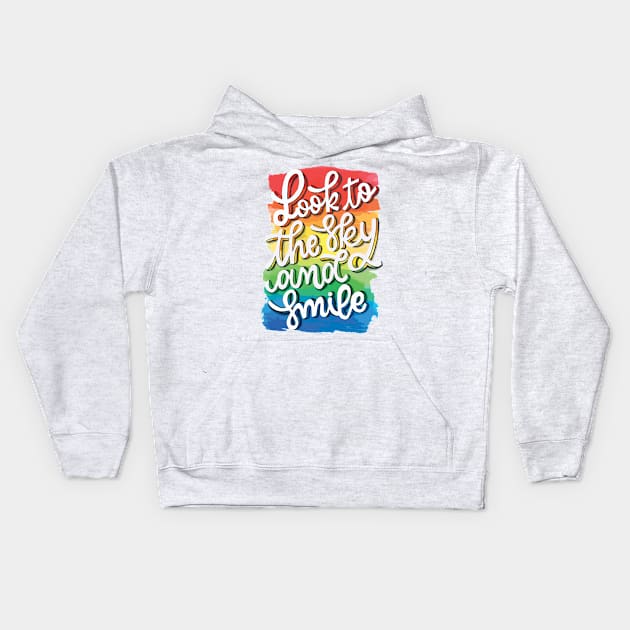 Look to the sky Kids Hoodie by Guarda Chuva